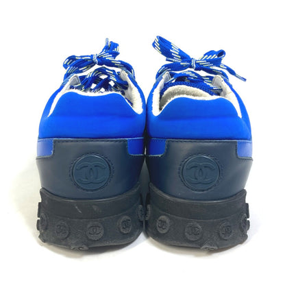 CHANEL sneakers G34086Ã¯Â¿Â½@ Nylon/Leather, Nylon blue CC COCO Mark Women 35