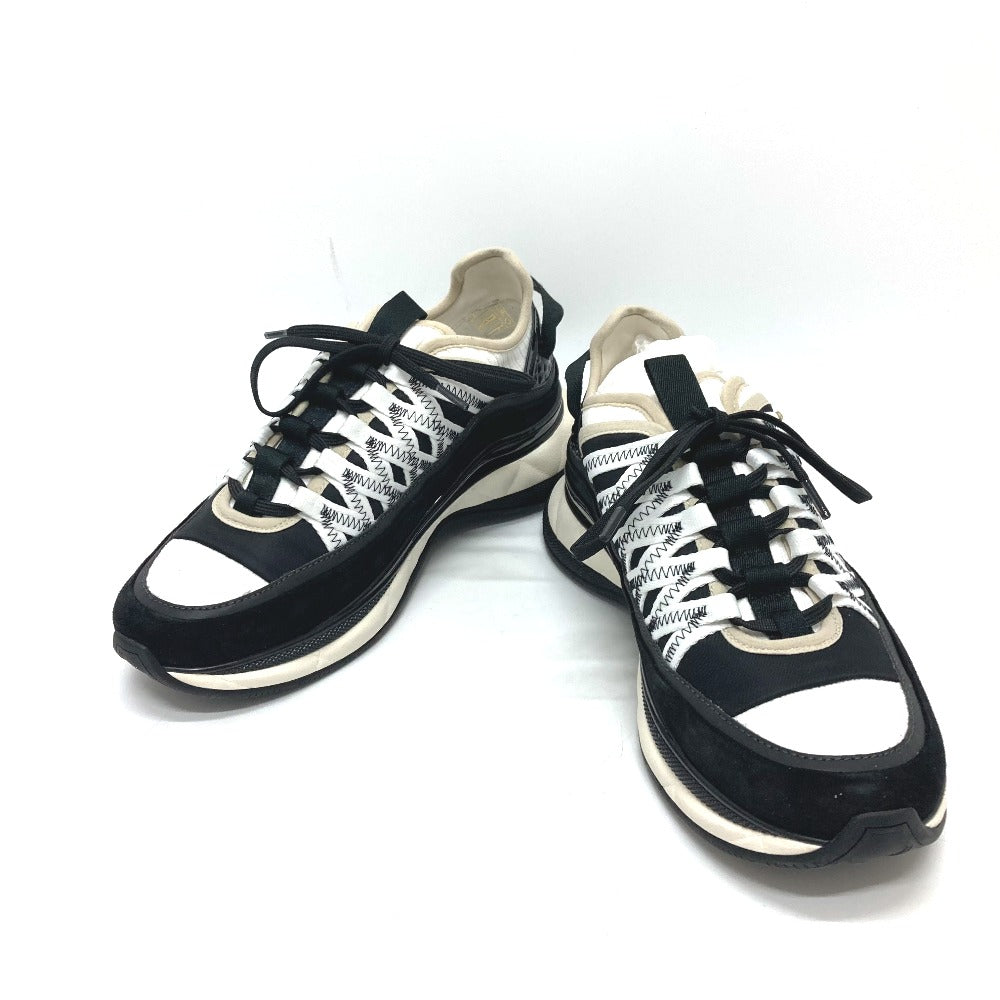 CHANEL sneakers G46260 suede black 25C Spindle COCO Mark 38