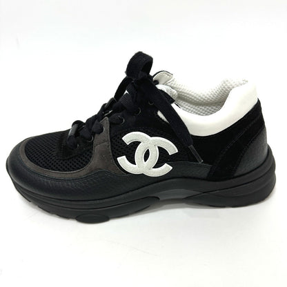 CHANEL sneakers G38299 Calf leather black 2025 Side COCO Mark Low Top Calfskin 38