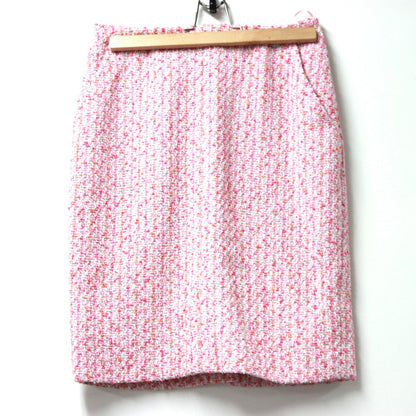 CHANEL skirt tweed pink Apparel knee length 16S Women 34