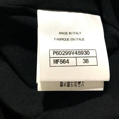 CHANEL Vest Sequin black 19C Zip up Women 38