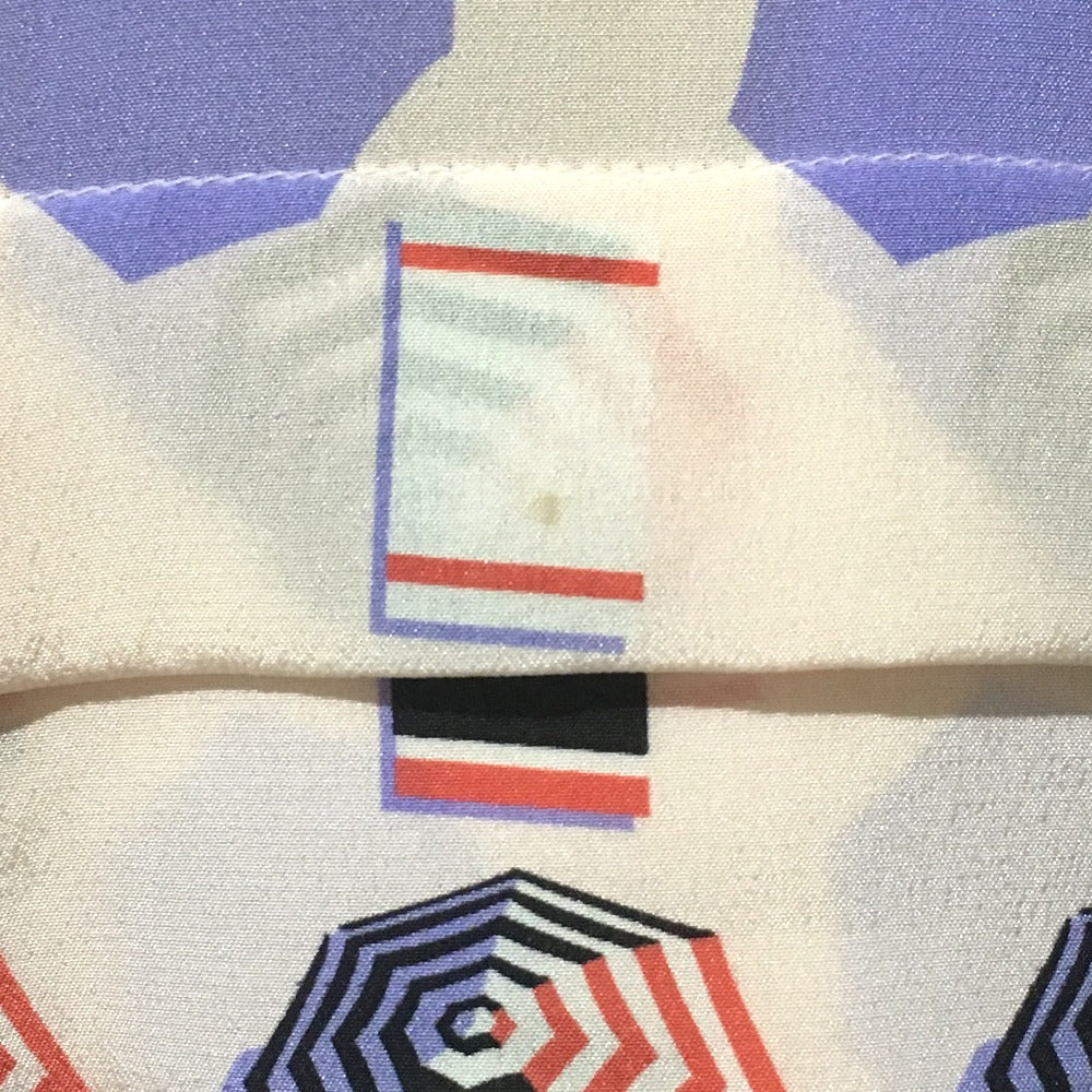 CHANEL Long sleeve shirt P61308 silk Soft pink typex multicolor CCCOCO Mark 19S parasol motif Women 34
