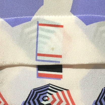 CHANEL Long sleeve shirt P61308 silk Soft pink typex multicolor CCCOCO Mark 19S parasol motif Women 34