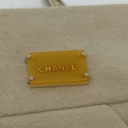 CHANEL skirt AH951 cotton beige Square logo pocket 01A Women 36