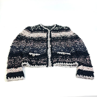 CHANEL Jacket P73552 Wool, Polyester multicolor CC COCO Mark Tweed Pearl Women 34