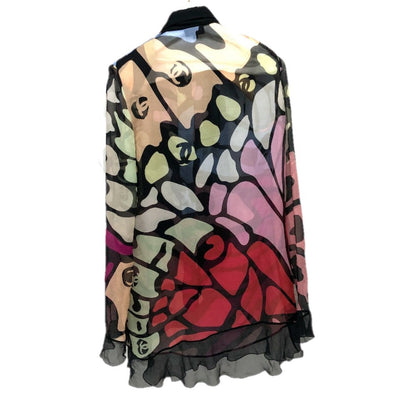 CHANEL cardigan P61292 Viscose black apparel COCO Mark Button Matelasse 4 Pocket Women 34