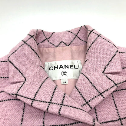 CHANEL Vest P77266 tweed pink 24S tweed Women 34
