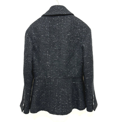 CHANEL Jacket P78012 tweed black 24B Glitter Tweed 34