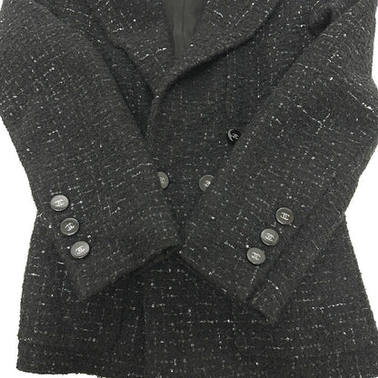 CHANEL Jacket P78012 tweed black 24B Glitter Tweed 34