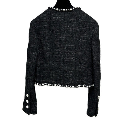 CHANEL Jacket P78982 tweed black Spring/Summer 2025 Pre-Collection Tweed & Pearls Women 34