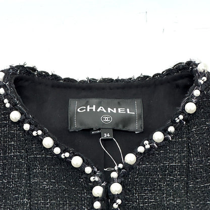 CHANEL Jacket P78982 tweed black Spring/Summer 2025 Pre-Collection Tweed & Pearls Women 34