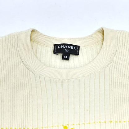 CHANEL Short sleeve T-shirt P78698 cotton white Cruise 2024/25 Collection Fish Design Women 34