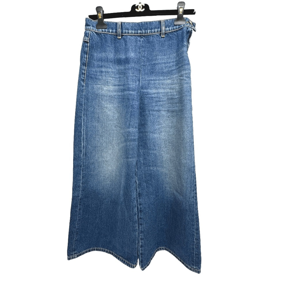 CHANEL Denim pants P78312 denim blue 24K 34