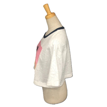 CHANEL Short sleeve T-shirt P76438 cotton white No.5 Star COCO Mark 34/36