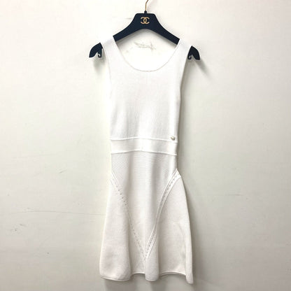 CHANEL one piece cotton white 15P Women 34