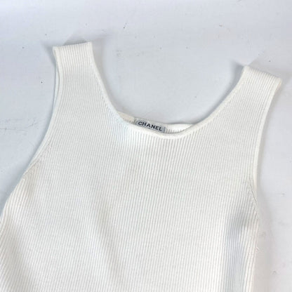 CHANEL one piece cotton white 15P Women 34