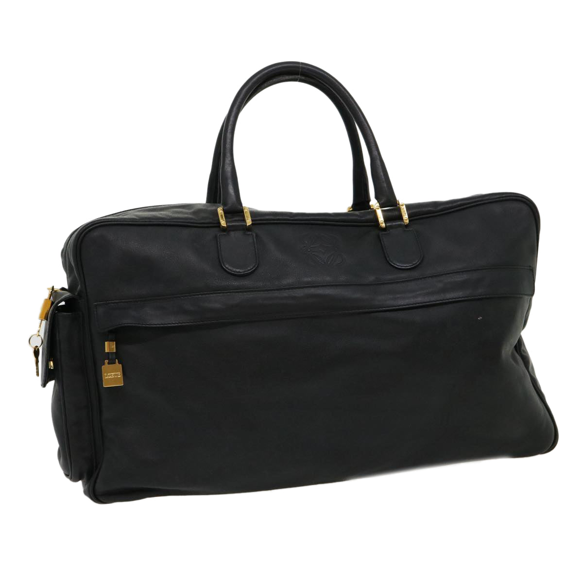 Luxury CELINE Boston Bag Leather Black  30966