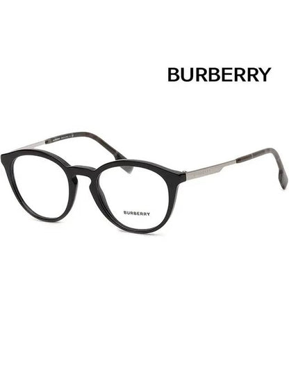 Luxury Burberry Eyewear Blue Light Lens Round Eyeglasses Black