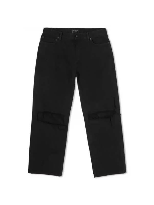 Luxury Balenciaga Trending 2025 Loose Fit Buckle Jeans Black
