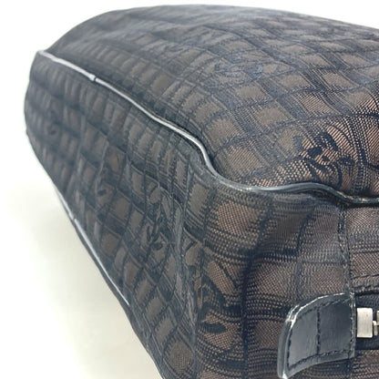 CHANEL Business bag Nylon, Leather Brown New travel line Handbag