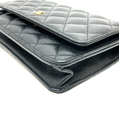CHANEL Shoulder Bag AP0250 Caviar skin black COCO Mark Classic Long Wallet Purse Matrasse Chain wallet Women