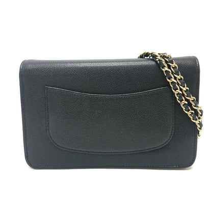 CHANEL Shoulder Bag Caviar skin black MÃÂ©tiers d'Art Collection COCO Mark