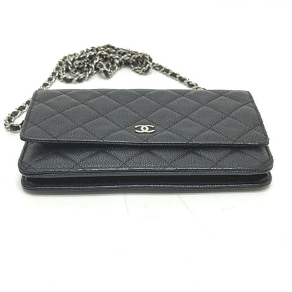 CHANEL Shoulder Bag AP0250 Caviar skin black Matrasse