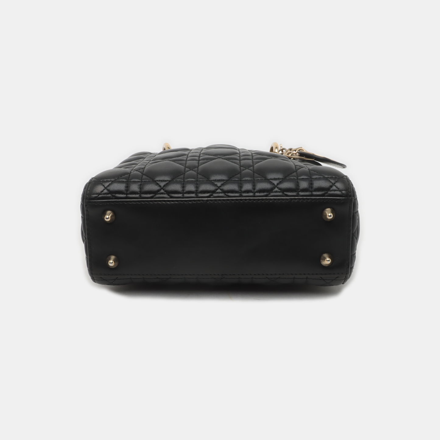 Lady Dior Small My Abcdior Black Lambskin Leather