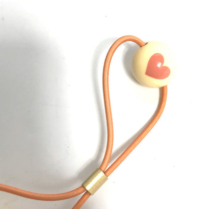 CHANEL Hair rubber plastic pink 02P heart Women