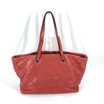 CHANEL Shoulder Bag Caviar skin Pink type Quilting CC COCO Mark On the load