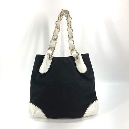 CHANEL Shoulder Bag Canvas / Leather black By color Big Coco Chain Women
