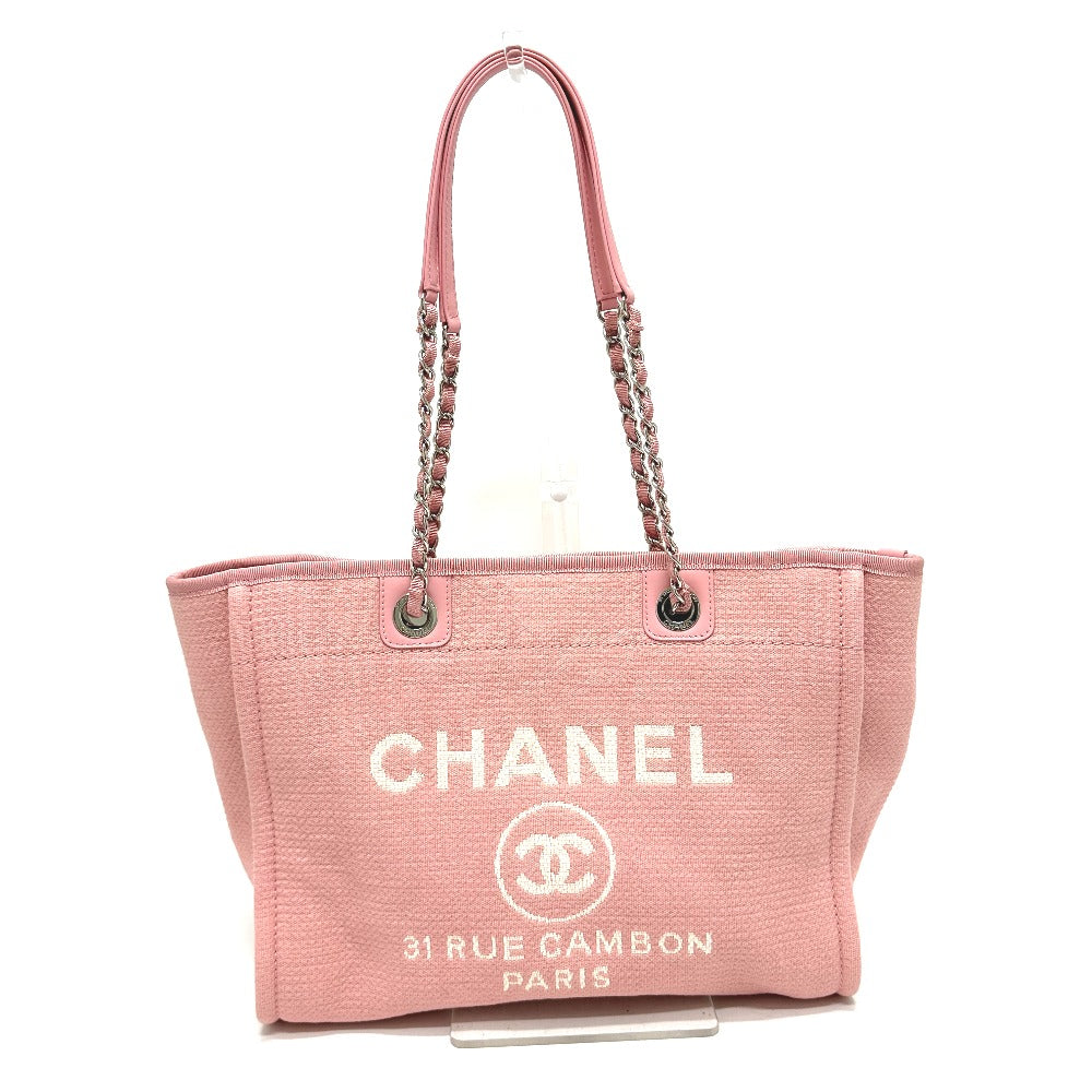 CHANEL Tote Bag AS3257 canvas pink Deauville