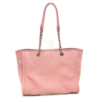 CHANEL Tote Bag AS3257 canvas pink Deauville