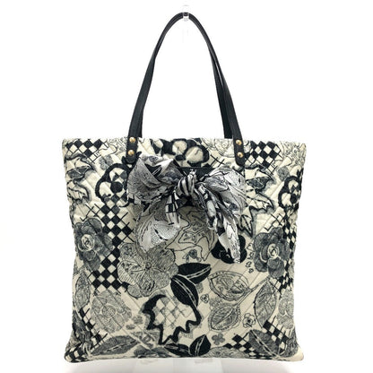 CHANEL Tote Bag canvas white Camelia