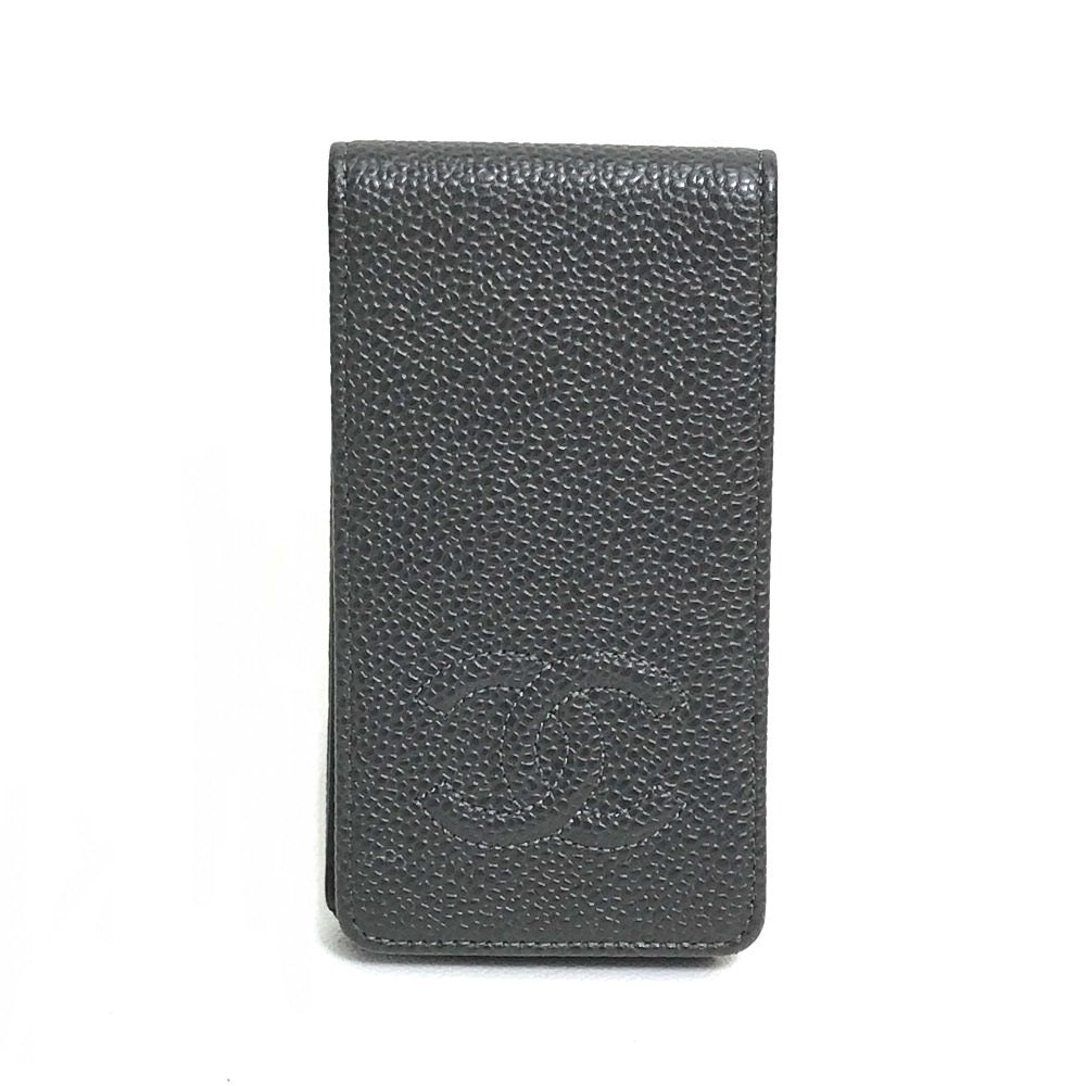 CHANEL iPhone case Caviar skin gray CC COCO Mark iphone4 / 4S compatible Women