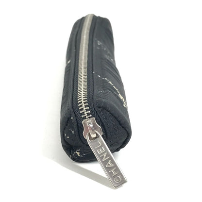 CHANEL pencil case Nylon black Old travel line Women
