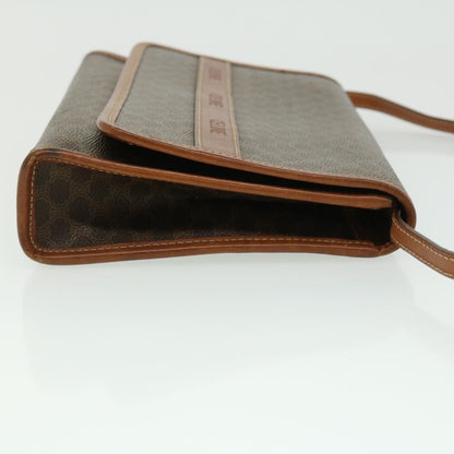 Luxury CELINE Macadam Canvas Shoulder Bag PVC Leather Brown  31513