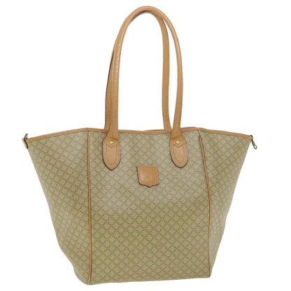 Luxury CELINE Macadam Canvas Tote Bag PVC Leather Beige  31532