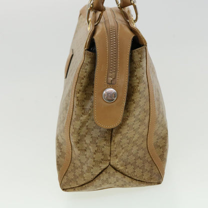 Luxury CELINE Macadam Canvas Hand Bag PVC Leather Beige  31582