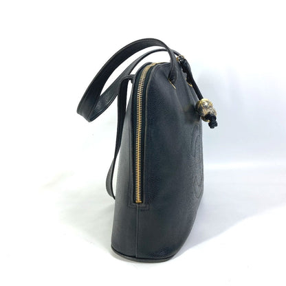 CHANEL Shoulder Bag Caviar skin black Shoulder CC COCO Mark Cocoball Women