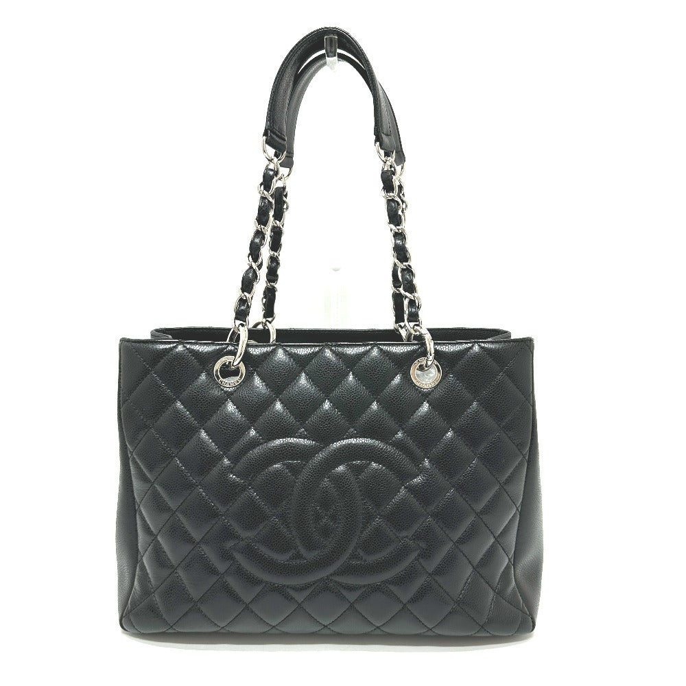 CHANEL Tote Bag A50995 Caviar skin black CC COCO Mark Matelasse GST