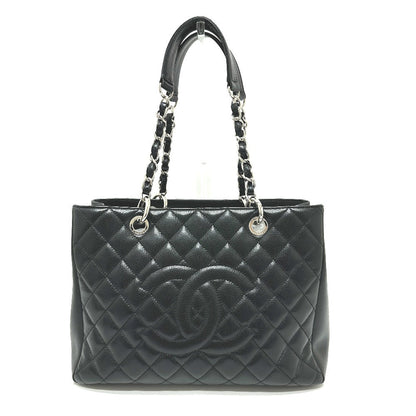CHANEL Tote Bag A50995 Caviar skin black CC COCO Mark Matelasse GST
