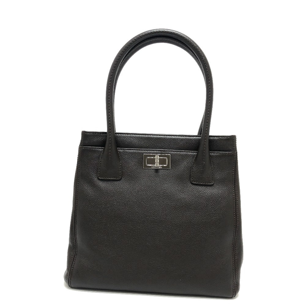 CHANEL Tote Bag leather Brown Handbag Executive 2.55