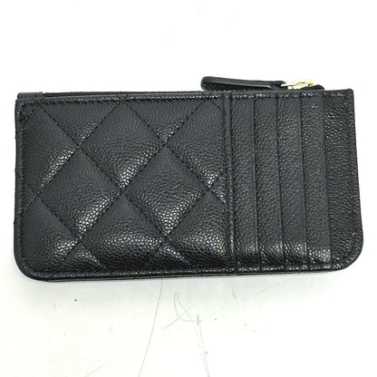 CHANEL Coin case AP2570 Caviar skin black Fragment case COCO Mark Matelasse Classic Women