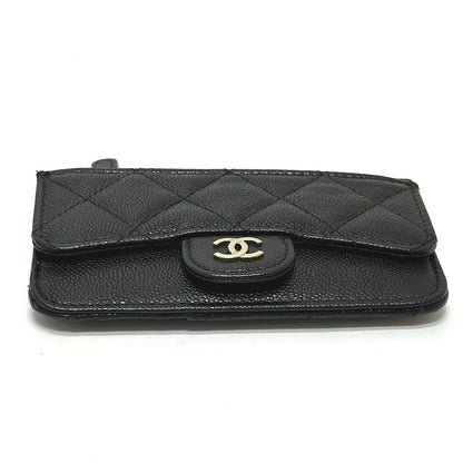 CHANEL Coin case AP2570 Caviar skin black Fragment case COCO Mark Matelasse Classic Women