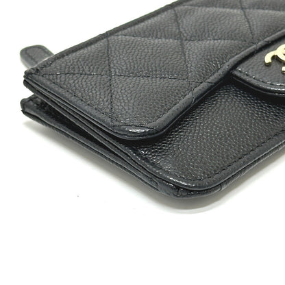 CHANEL Coin case AP2570 Caviar skin black Fragment case COCO Mark Matelasse Classic Women