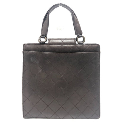 CHANEL Handbag Calfskin Brown Matrasse Turn lock