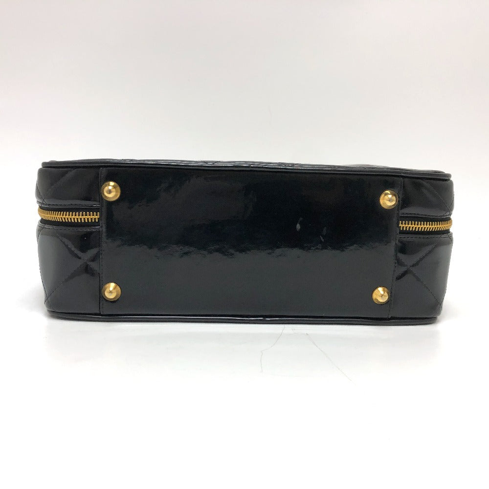 CHANEL Handbag enamel black Matrasse Vanity Women