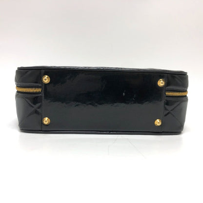 CHANEL Handbag enamel black Matrasse Vanity Women