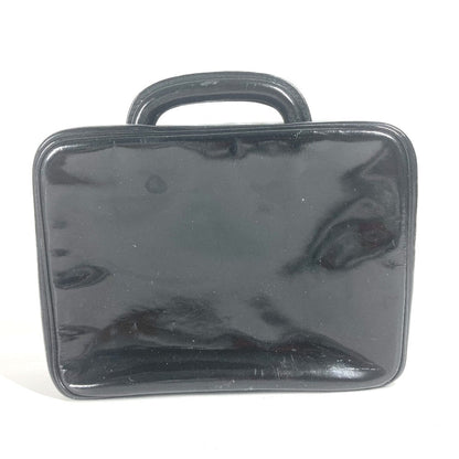 CHANEL Vanity bag enamel black vintage CC COCO Mark Women